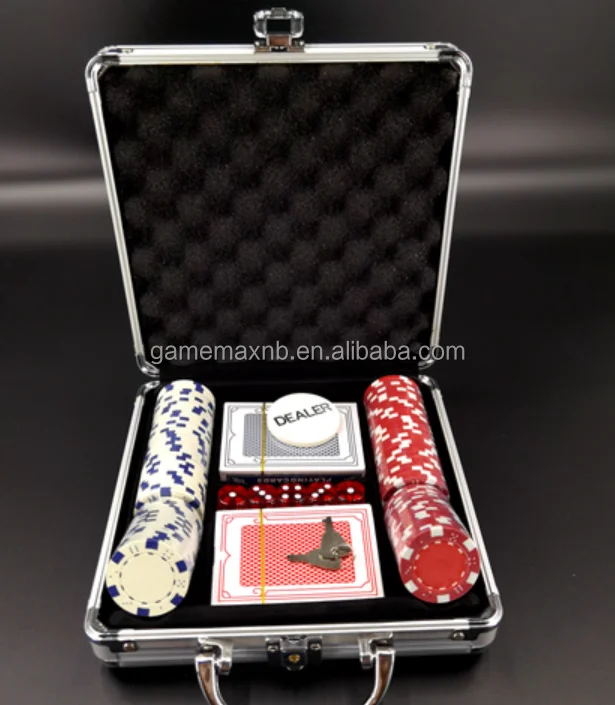 
100PCS 11.5 G Dice poker chips set with aluminium case 