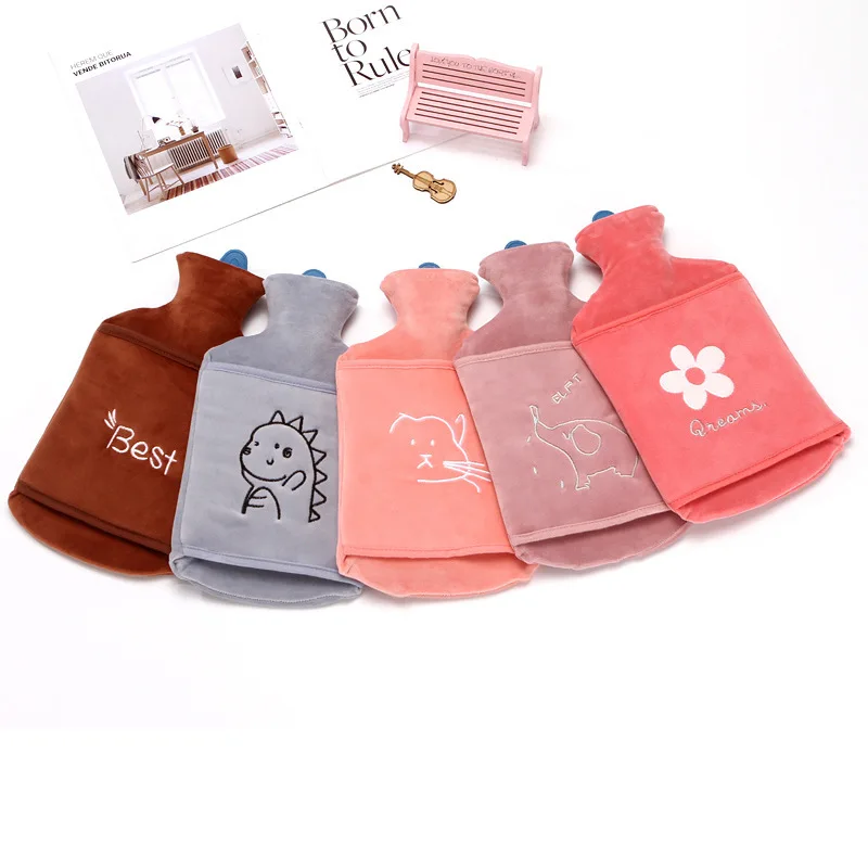 Good quality Custom ODM 1000ml 2000ml rectangle nature Silicone rubber hot water bag hot water bottle logo hand warmer