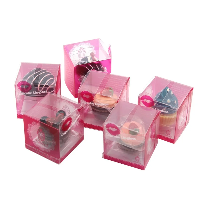 Private Label Mini Cupcake Shape Moisturizing Multi Fruit Wholesale Lipgloss Gloss Cute Lip Balm