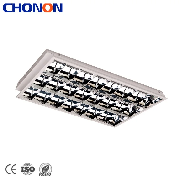White Steel Housing Diammables Grille Light With Electronic Ballast