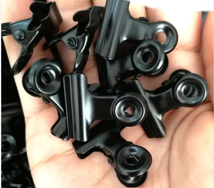 Factory Wholesale Black Durable Metal Binder Clips Paper Clamps Office Clip