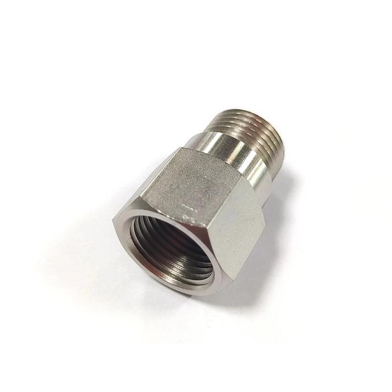 cnc turning auto steel part Car oxygen sensor Oxygen sensor expander  - 43mm length 3mm hole plating nickel
