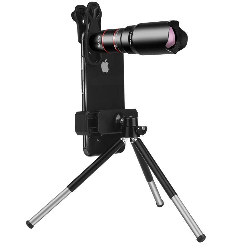 HD High quality camera link tripod function lens, mobile phone photography, single barrel telescope lens 28x