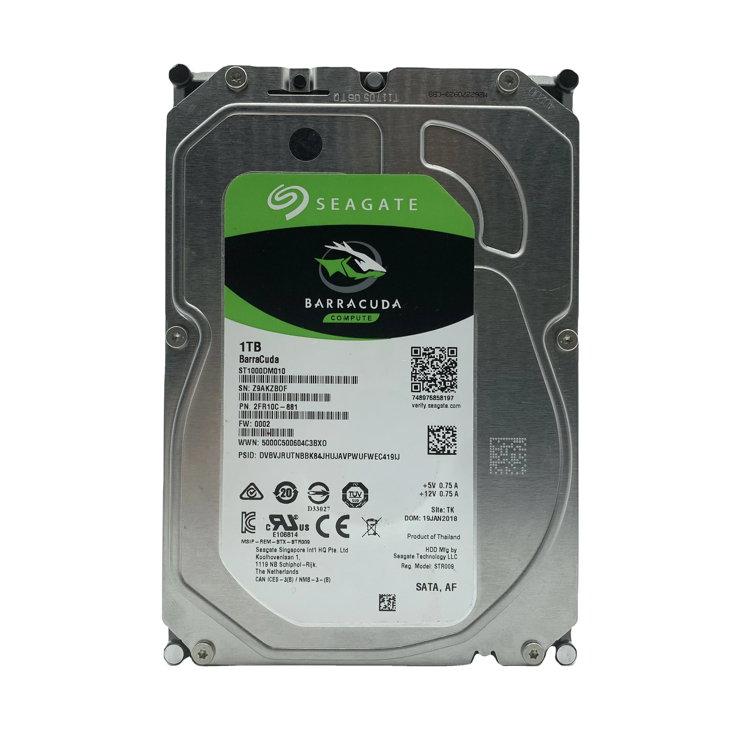 Новый внутренний жесткий диск 1 ТБ, жесткий диск ST1000DM010, 3,5 дюймов, SATA 6 Гбит/с, 7200 об/мин, 64 МБ, кэш для компьютера, настольного ПК