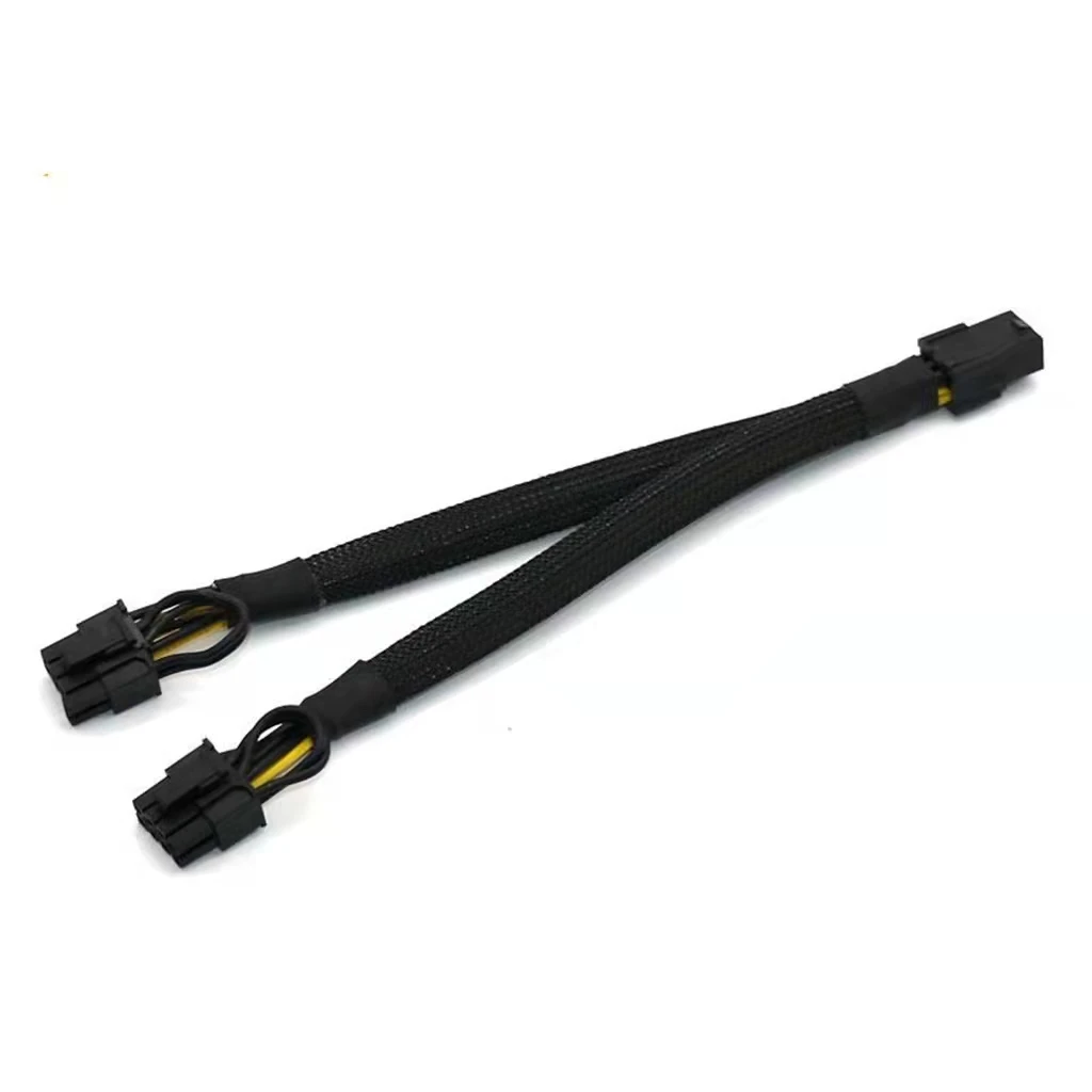 1007 18AWG PCI-E 6-контактный разъем на двойной 8-контактный (6 + 2) контактный кабель