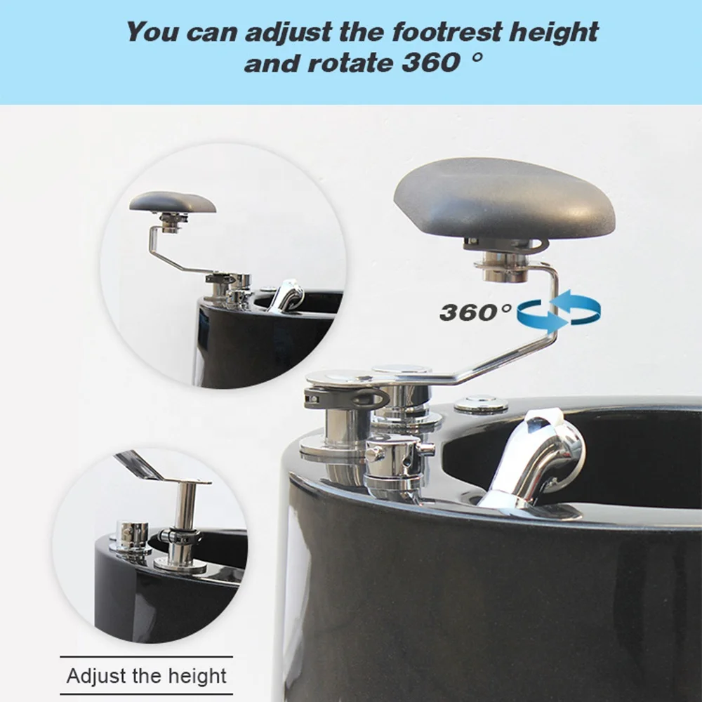 Luxury Wholesale Cheap Modern Beauty Manicure Nail Salon Furniture Supplier No Plumbing Swivel Foot Spa Pedicure Chair