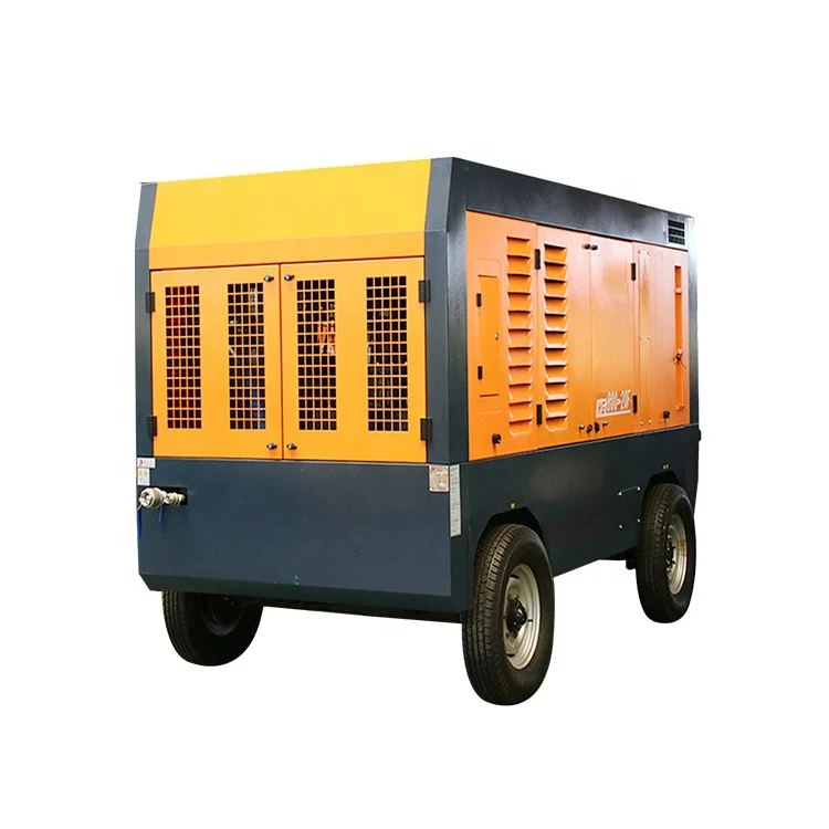 
China Mobile Industrial Screw Diesel Engine Air Mobile Compressor 