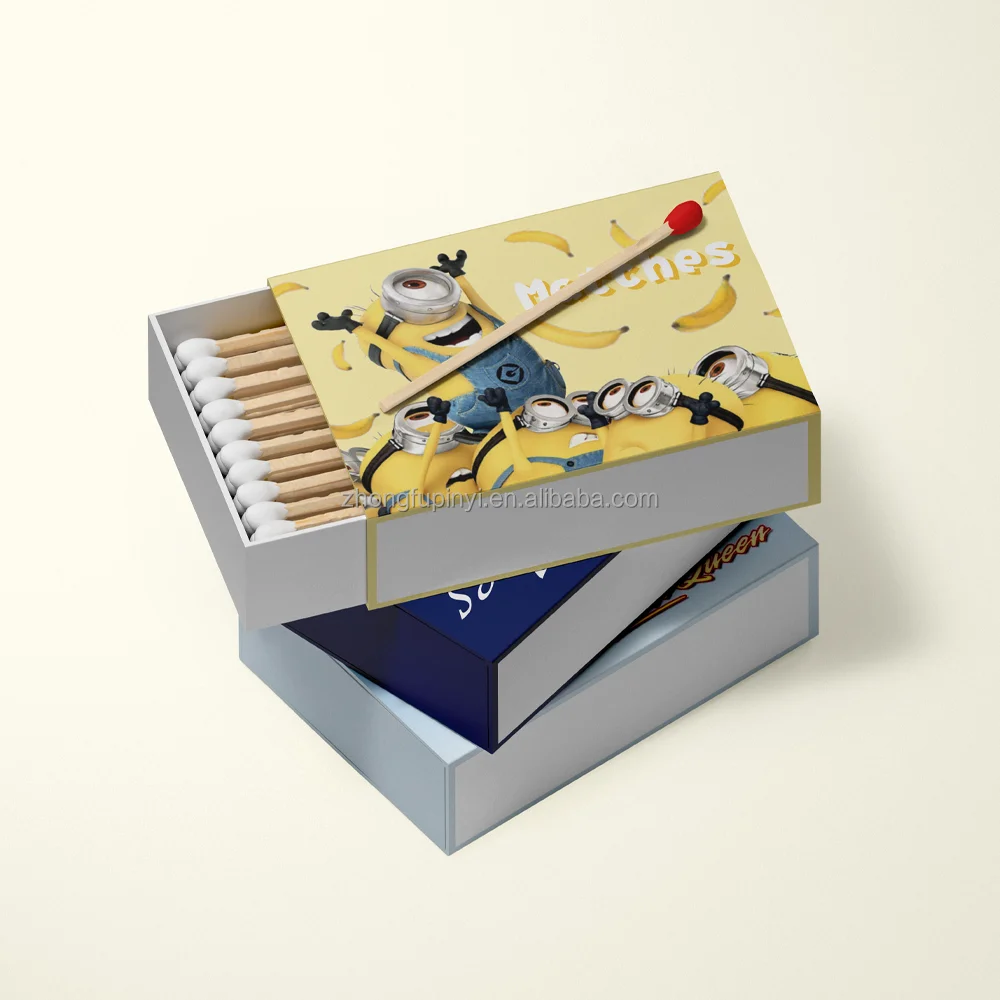 Big Skincare Matches Cardboard Gift Boxes Cigar High Quality Match Box Silver Packaging Custom Logo Match Boxes