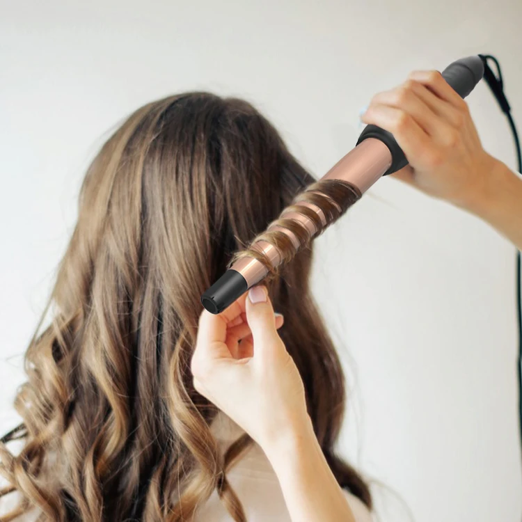 CE ROHS Professional Hair Curly Iron Tourmaline Ceramic Electric Curling Iron Conical Curling Wand  Hair Curler