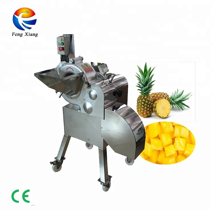Automatic Canned Pineapple Cube Dicing Processing Line Mango Peeling Coring Cube Dicing Machine