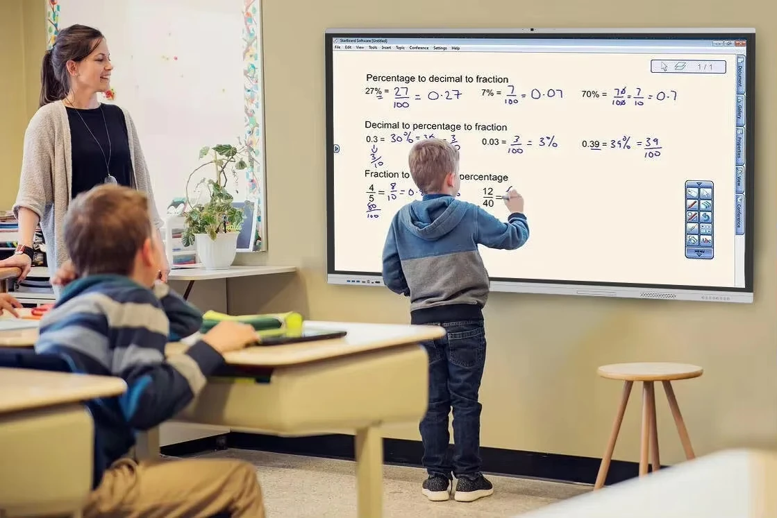 110-Inch High Quality Interactive Android Smart Screen TV Android Interactive Panel Whiteboard Type for School Use
