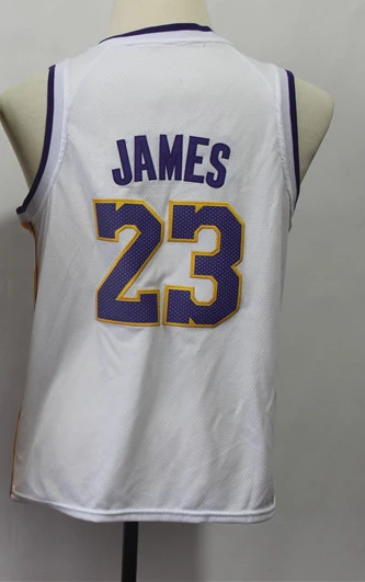 Лидер продаж оптовая продажа футболки для баскетбола с вышивкой Джеймс молодежные майки фабричные магазины
