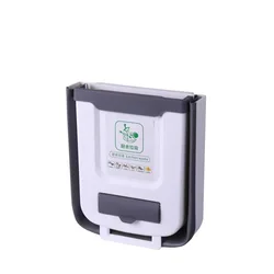 Kitchen Under Sink Hanging Collapsible Waste Bin Plastic Folding Small Garbage Trash Can for Cabinet Car Kitchen Office