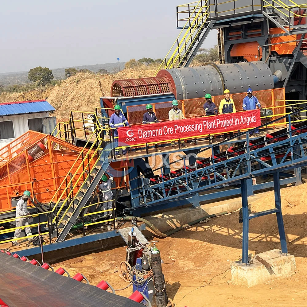 Professional Engineer Team Angola Full Set Diamond Mining Equipment Plant For Sale