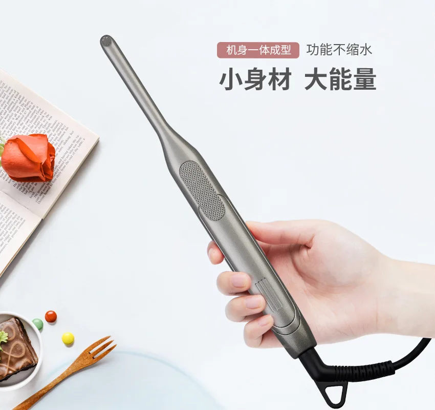 Professional Custom 450F LCD Display Salon Rotating Hair Curling Iron Titanium Barrel Automatic Hair Curler