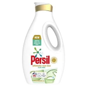 Persil Laundry Washing Liquid Detergent Ultimate Non Bio Aloe Vera 45 Wash 1.215L