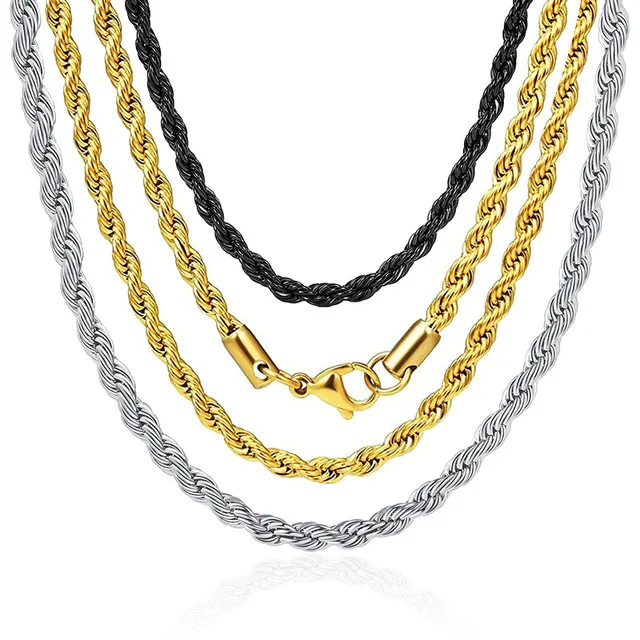 Olivia 18k Gold Plated Cuban Curb Link HipHops Women Men Miami Stainless Steel Cuban Link Chain Necklace