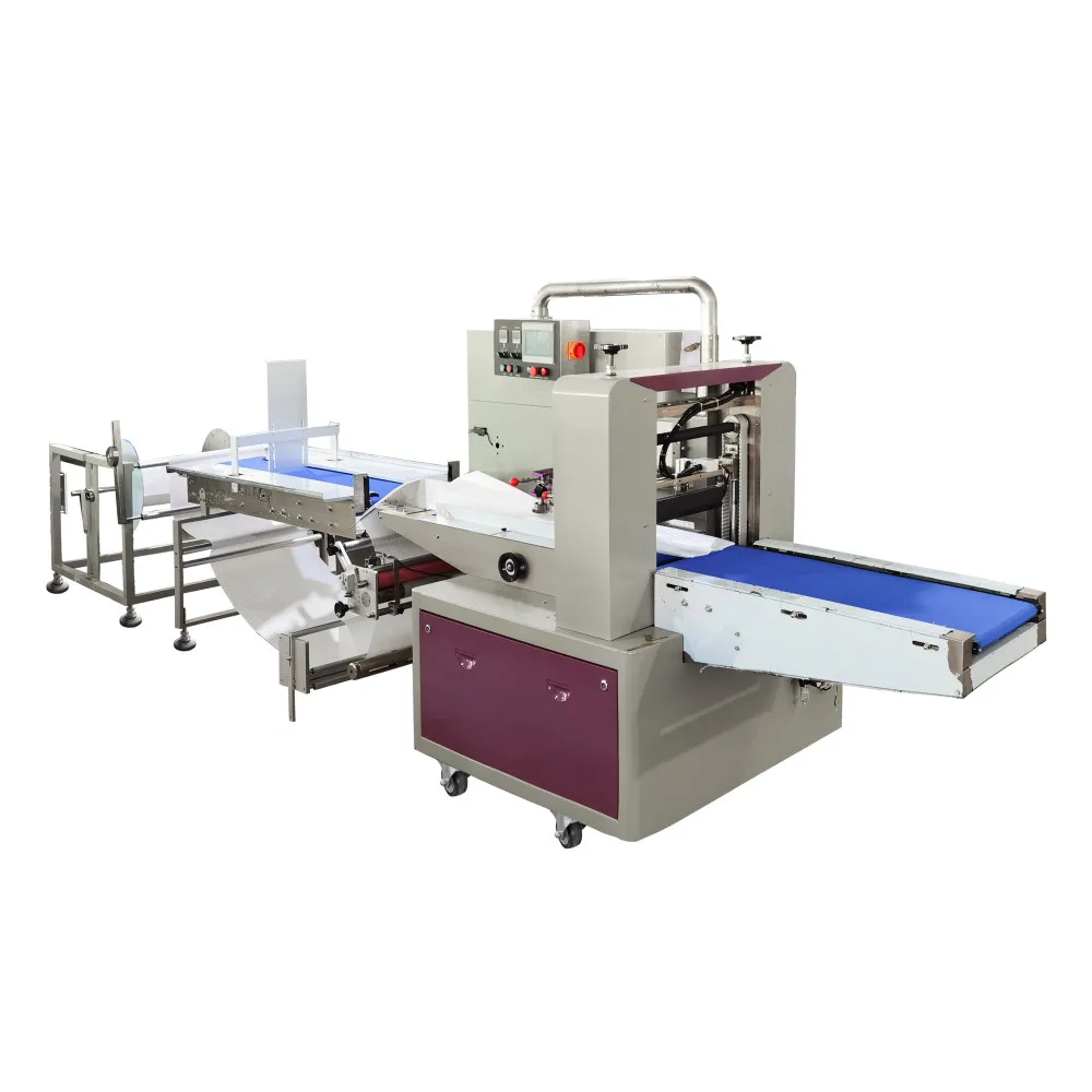 Dry Bread Flow Wrapper Flow Wrapping Machine Pillow Type Snack Bar Food Fully Automatic Horizontal Chocolate Block /candy Bar