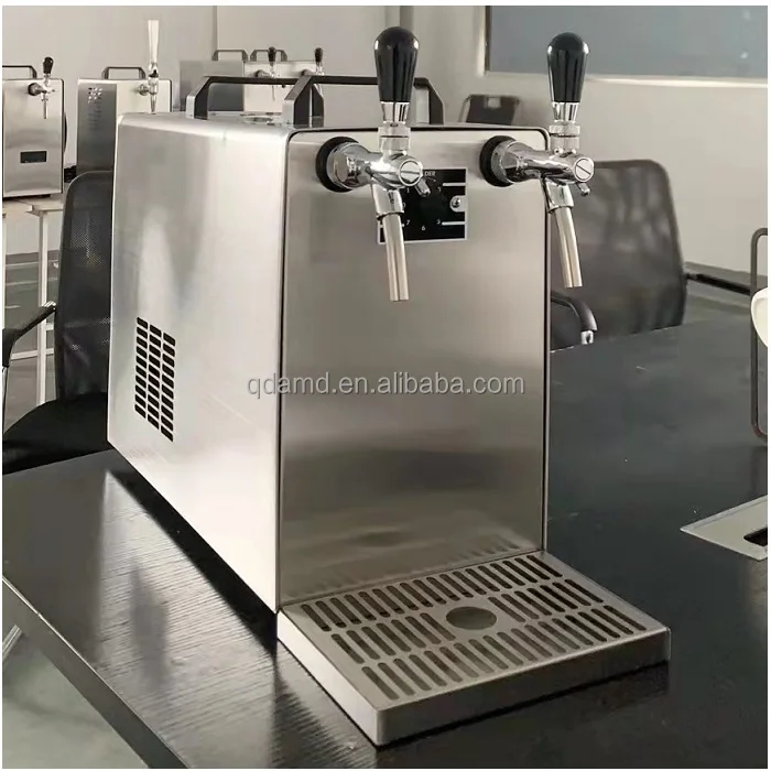 Counter top 50L dry contact double coiled beer cooler with built-in air compressor