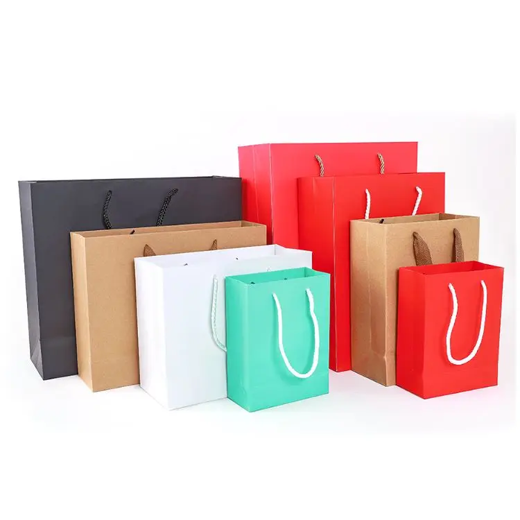 Wholesale Luxury Gift Shopping Art Paper Bags Custom Printed Kraft Paper Bag With Your Own Logo