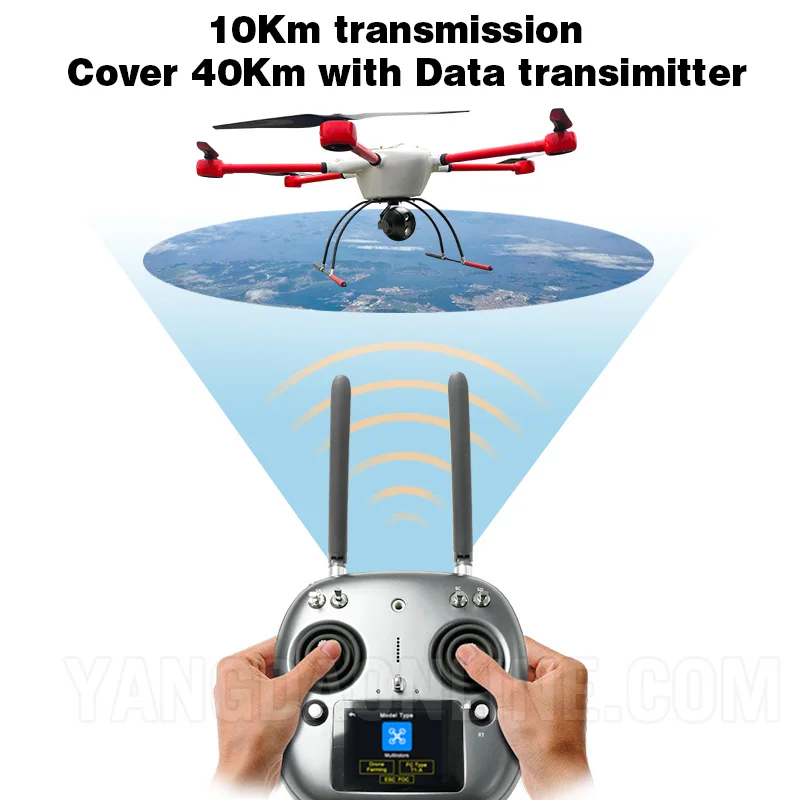 16CH 2.4GHz RC controller Transmitter and Receiver For Rc Airplane 10KM datalink and radiolink transmitting