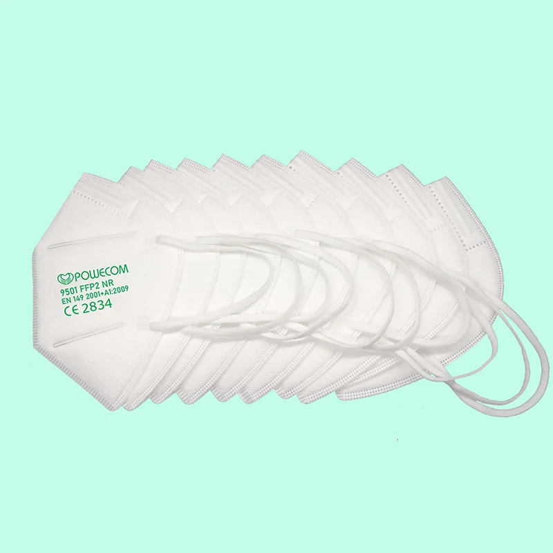 POWECOM CE EN149 FFP2 Face Masks Particulate Filter Respirator FFP2 facemask Dust Mask Disposable ffp2 mask