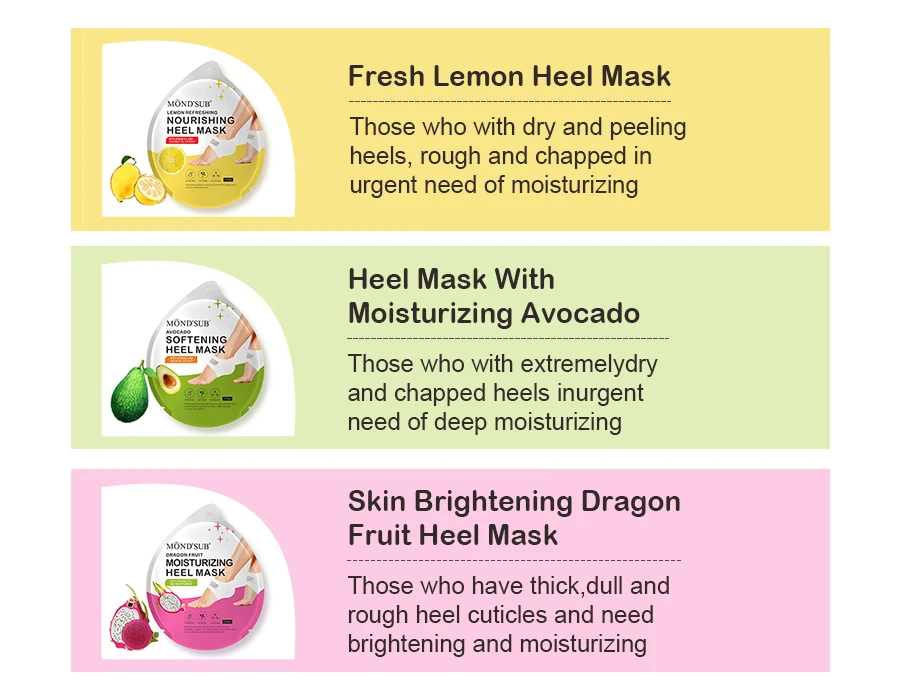 Private Label Avocado Foot Exfoliating Remove Heel Calluses Nourishing Foot Care Beautifying Feet Treatments Mask  Manufacturer