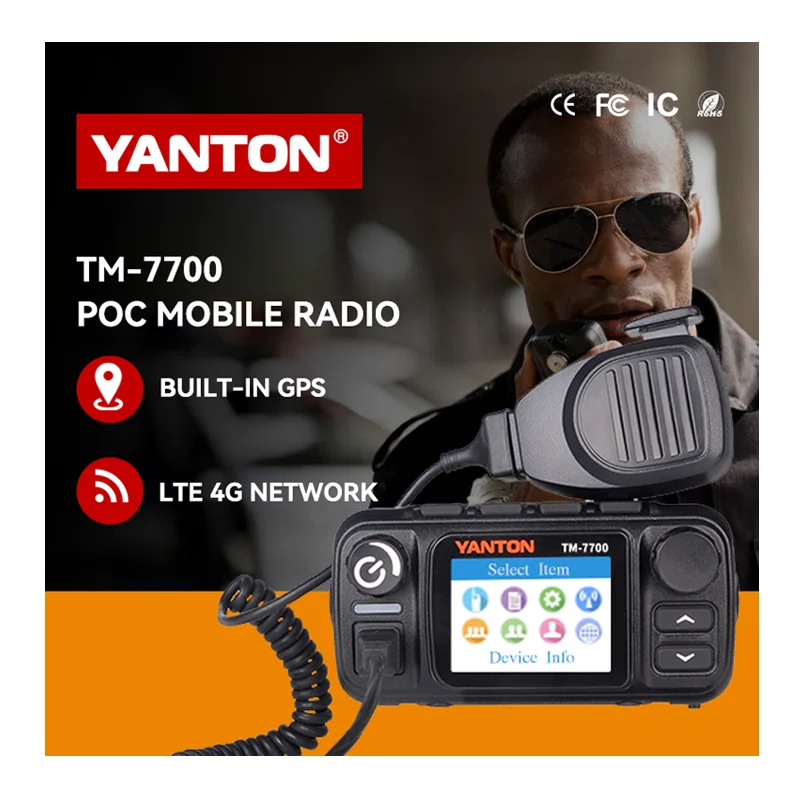 Walkie talkie мобильный телефон 4G LTE walkie Push to Tax 5000miles автомобиль YANTON TM-7700