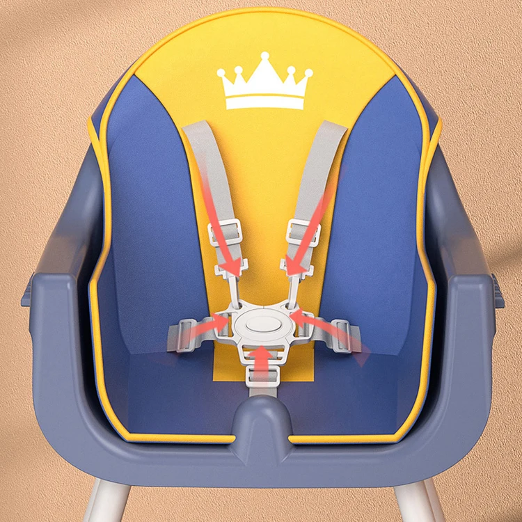 2022 New latest version Portable Foldable Children Dinner Feeding Baby High Chair For Baby Eating