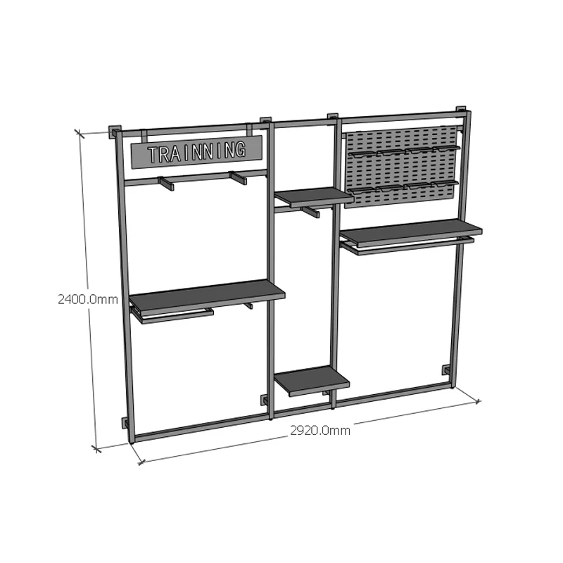 High end clothing store furniture equipment retail shirt display rack