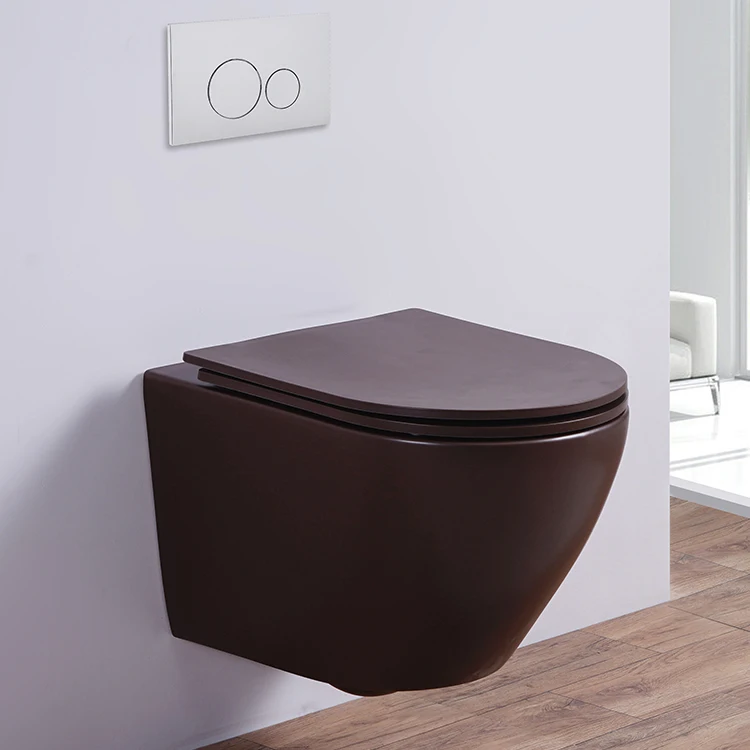 
Europe design washdown toilet commode rimless ceramic bathroom wc color wall hung toilet 