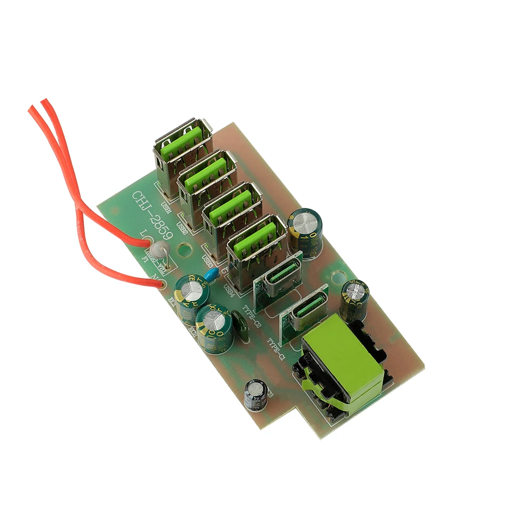 Hot Sale Pc 16a Extention Board Plug 6 Way Outlet Power Strip Socket 4usb+2pd With 2 Meters Usb Plug Socket