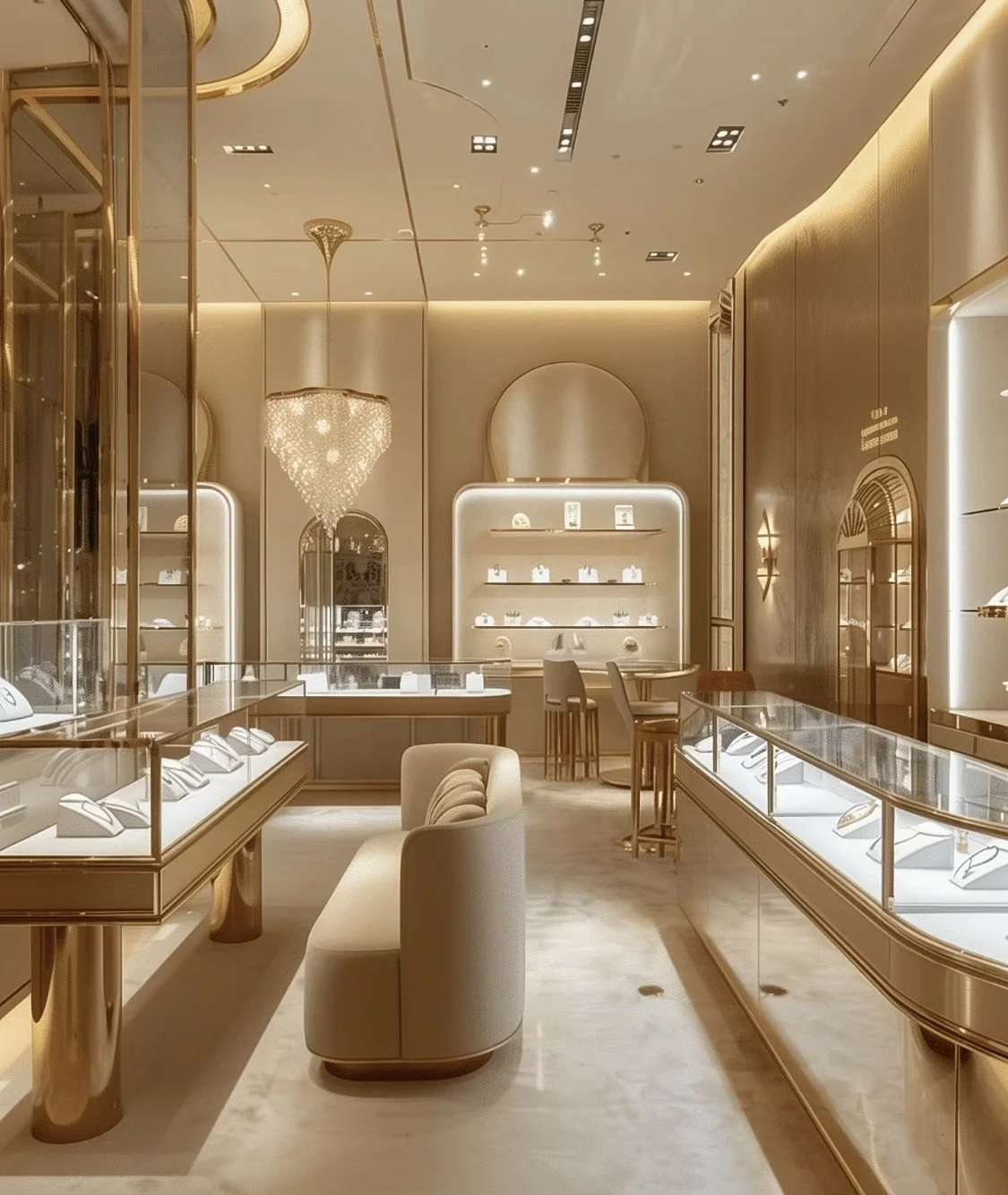 Подгонянный высококачественный ювелирный выставочный зал со счетчиком дизайнерские ювелирные часы шкаф для хранения мебели витрина весь магазин украшения