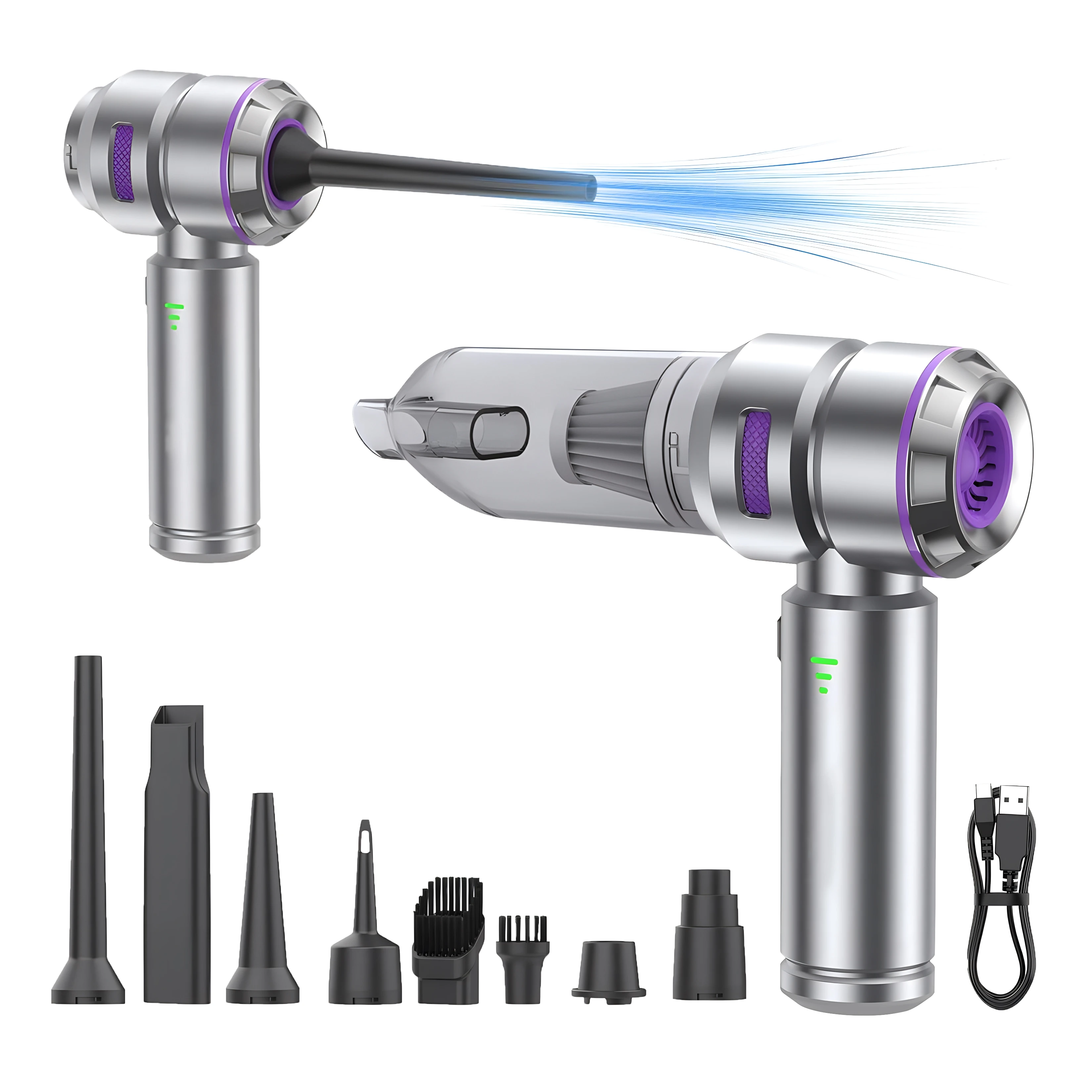 Auto Automotive Car Aspirator Interior Seat Cleaning Battery Power 4 in 1 15000Pa Portable Hand Held Vacuum Cleaner for Car