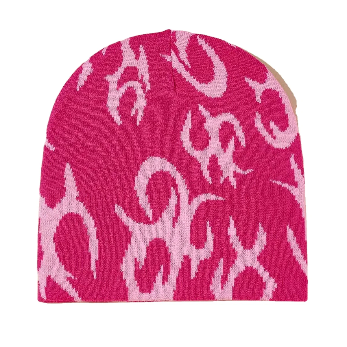 High Quality Jacquard Beanie Hat Embroidered Logo Soft Knitted Toque Winter Featuring Letter Promotional Throwing Knife Design