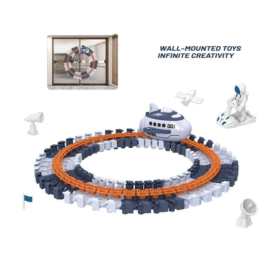 Dollartoys BO Railway Car Diy Variety Anti-Gravity Electric Space Puzzle Track Car Toy