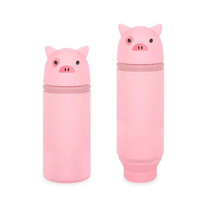 ODM оптовая продажа, силиконовый пенал для детей, школьный держатель для ручек, многоразовый держатель для карандашей на стол