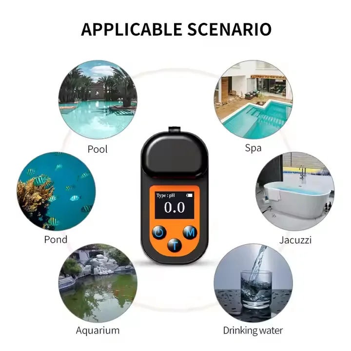 3-in-1 Easy-to-Handle pH Meter Analyzer Equipment Swimming Pools Measures Total Hardness General Hardness Chlorine Alkalinity