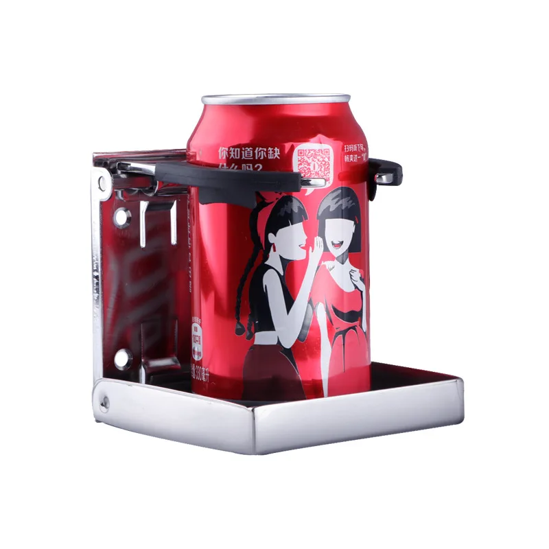 Stainless Steel Fold Cup Holder Adjustable Organizer Stowing Tidying Black Plastic Drink Holder For Car Boat Yacht Accessory