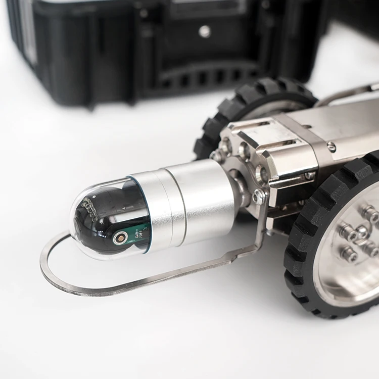 100m cable 10 inch monitor drain sewer pipe inspection crawler robot drones camera