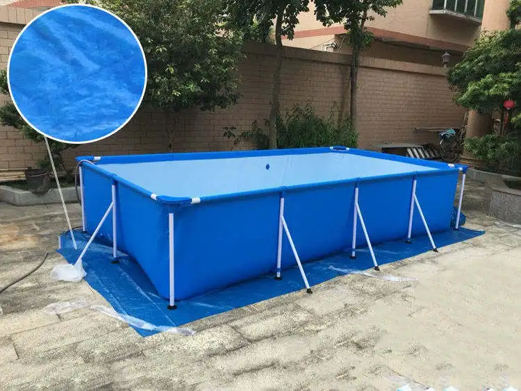 Factory Price Easy Set Rectangular Metal Frame Pool Above Ground Swimming Pool Family Pool