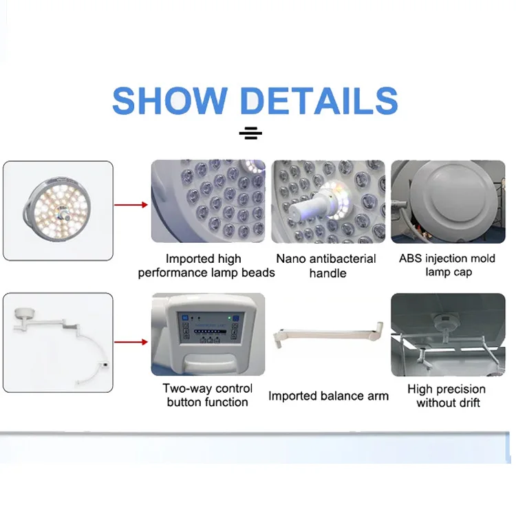Beauty Salon Medical Equipment Shadowless Operating Room LED Light Surgery Surgical LED Lamp