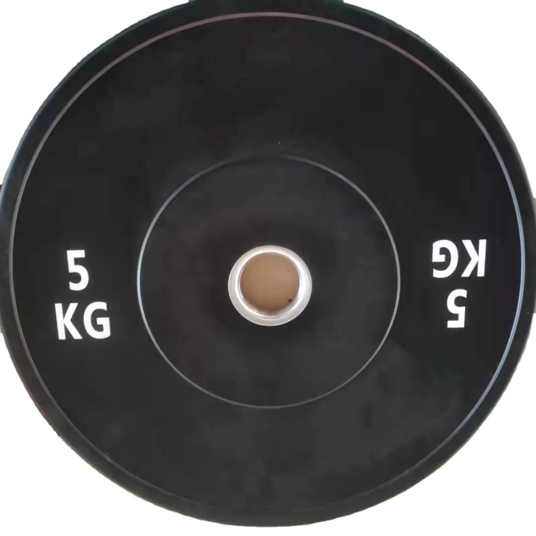 barbell black rubber bumper plate set
