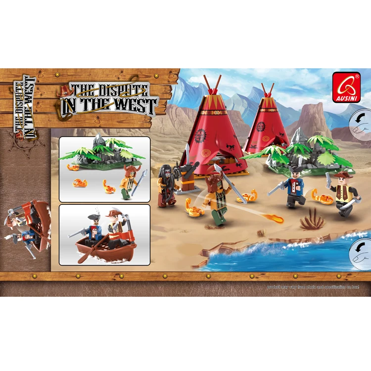 construction toy series plastic boat pirate knife building block for 7 years old