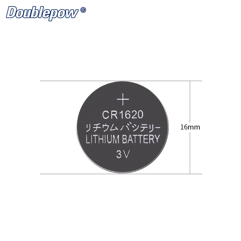 Doublepow 5pcs CR1620 3V Lithium Coin Cell Battery 70mAh DL1620 ECR1620 GPCR1620 Button Battery for Toys Home Appliances Watch