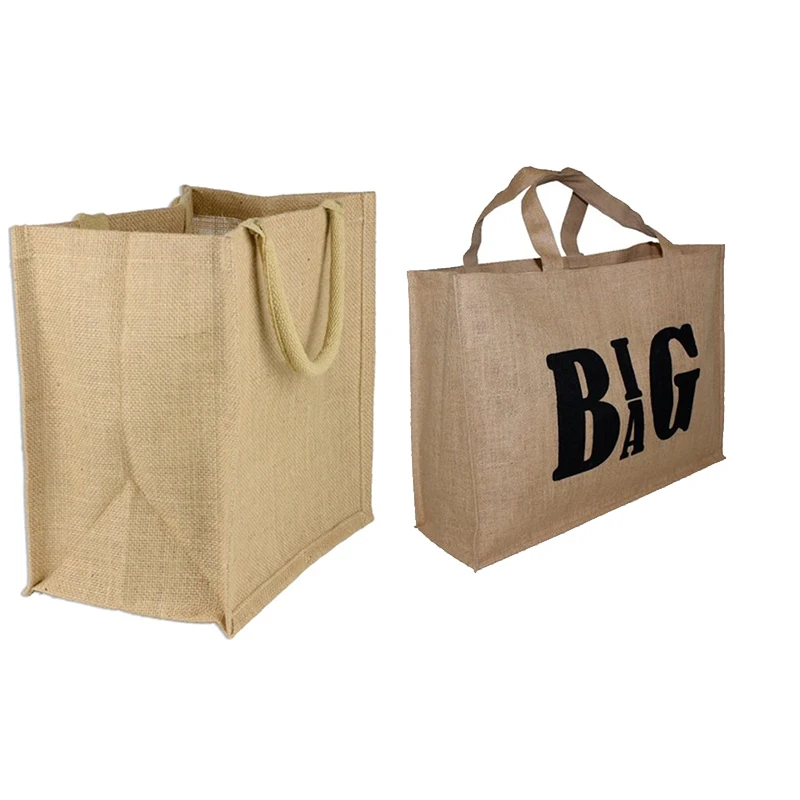 High Quality Natural Burlap Bags Jute Hessian Drawstring Sack Small Wedding Favor Gift Jute Bag