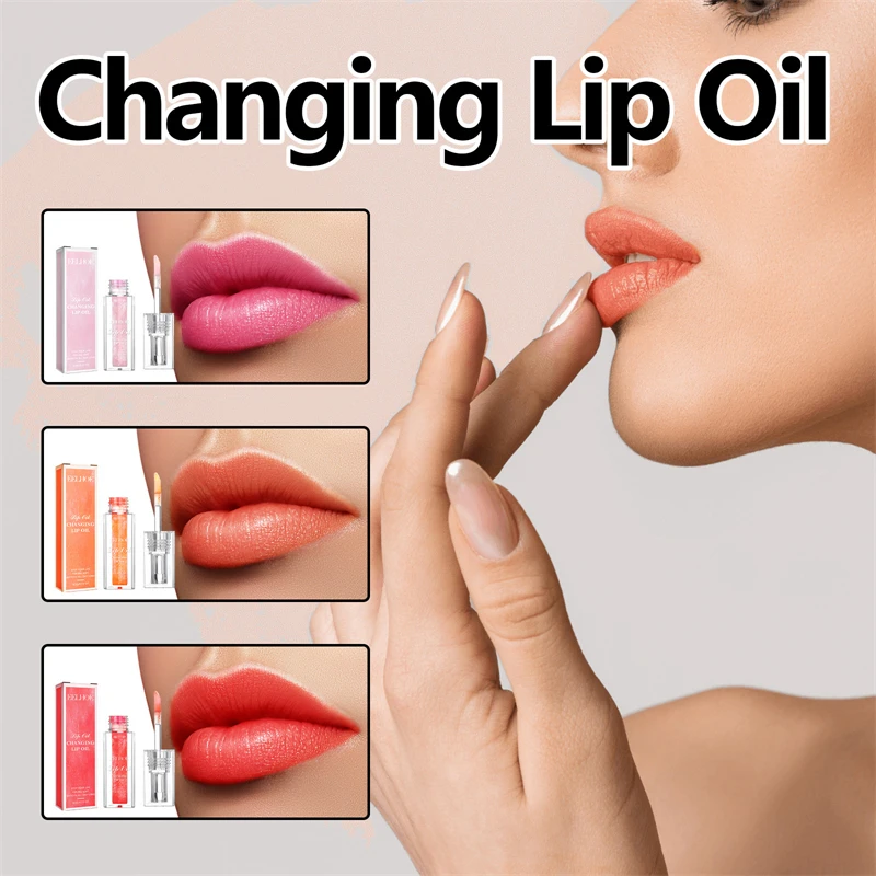 EELHOE avocado jojoba lip oil pink red orange changing lip oil exfoliating softening smoothing cheap chinese lip gloss wholesale