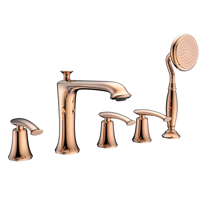 HIMXIER modern cupc bathroom bathtub faucets rose gold bath taps and faucets single handle shower mixer faucet set for sale