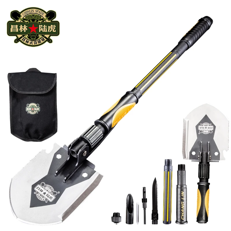 New Design  Multi-function Folding Shovel, Carbon Steel, Outdoor tools camping survival shovel emergency tool