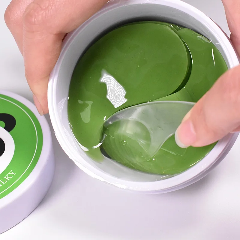 
Low Price OEM Wholesale Factory Remove Fine Lines Fade Dark Circles Tighten Crystal Gel Seaweed Eye Masks 